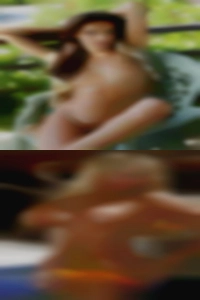 Swinging senior swingers tits side view.